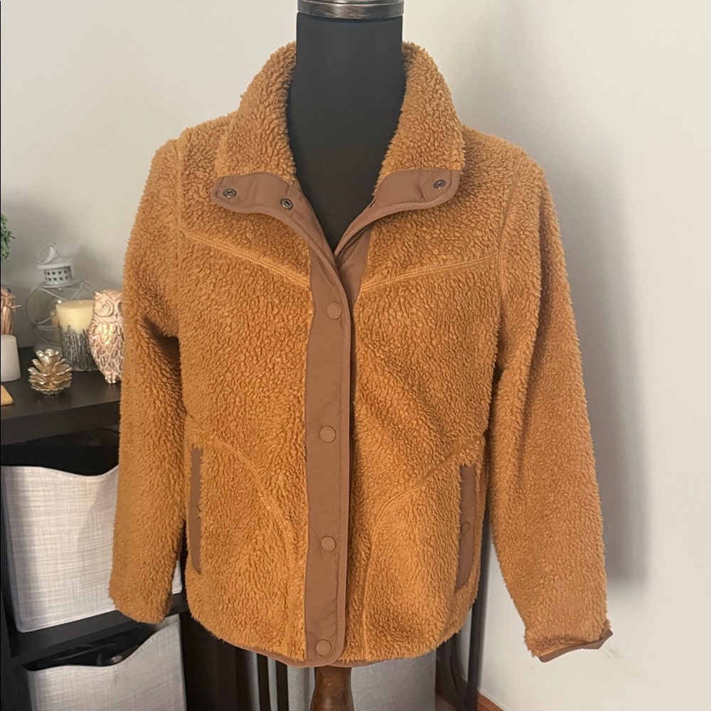 Worn once, LL Bean teddy bear jacket, size L